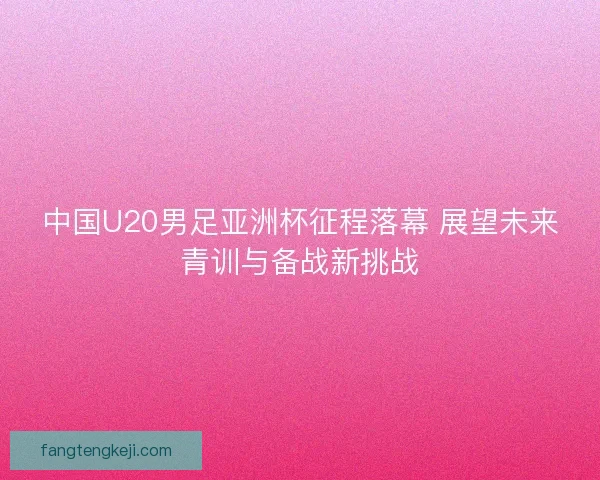 中国U20男足亚洲杯征程落幕 展望未来青训与备战新挑战